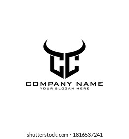 Letter Initial CC logo icon design template.