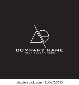 Plantilla de diseño de icono del logotipo CE inicial de la carta.
