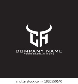 Letter Initial CH logo icon design template.