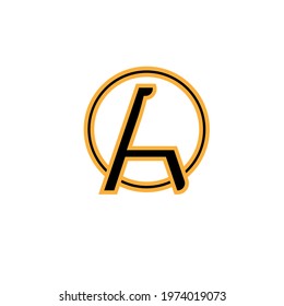 letter A initial character abstract