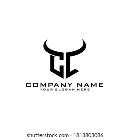Letter Initial CL logo icon design template.