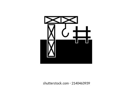 Letter Initial Construction Vector Logo Design
