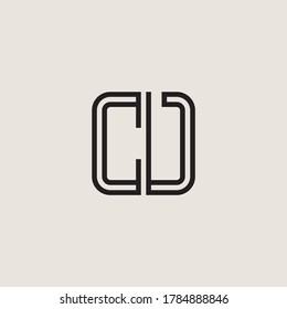Letter Initial CU logo icon design template.