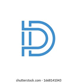 Letra diseño del logotipo inicial D