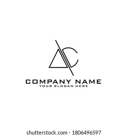Letter Initial DC logo icon design template.