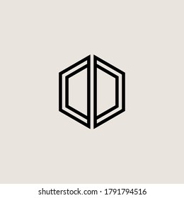 Letter Initial DD logo icon design template.