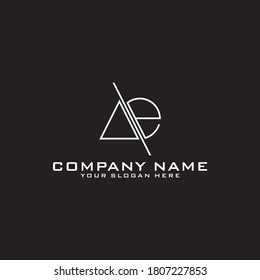 Letter Initial DE logo icon design template.