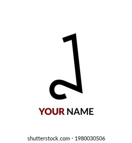 Letter I initial design modern and stylish
