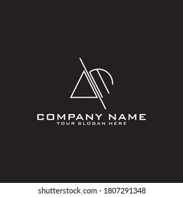 Plantilla de diseño de icono del logotipo inicial de DM.