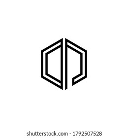Letter Initial DN logo icon design template.