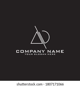 Letter Initial DU logo icon design template.