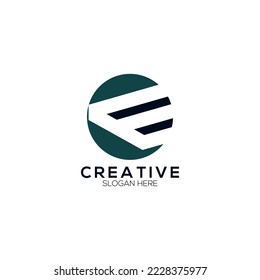 Letter Initial E Logo Design Template