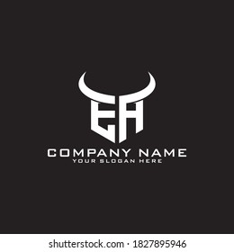 Letter Initial EA logo icon design template.