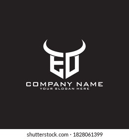 Letter Initial ED logo icon design template.