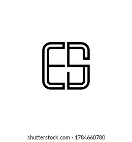 Letter Initial ES logo icon design template.
