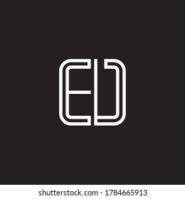 Letter Initial EU logo icon design template.