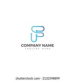 Plantilla de diseño inicial de logotipo F de carta