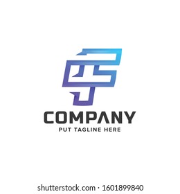 Letter Initial F logo Template for company