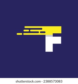 Plantilla de diseño del logotipo de velocidad inicial F de carta