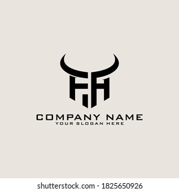 Letter Initial FA logo icon design template.