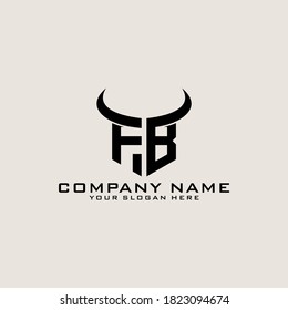 Letter Initial FB logo icon design template.