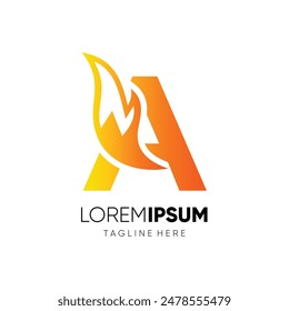 Letter A Initial Fox Logo Design Vector Icon Graphic Emblem Symbol Illustration