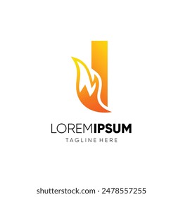 Letra I Inicial Fox Logo Design Icono de Vector Ilustración de símbolo de emblema gráfico