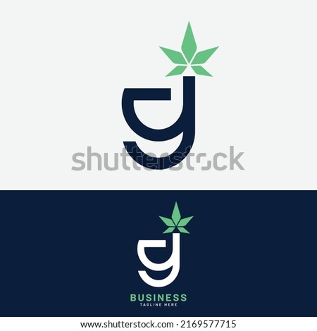 Letter Initial G Cannabis Logo Design Template. Suitable for Cannabis Hashish Weed Marijuana Hemp Plant Business Brand Company Shop in Modern Minimalist Logo Design.