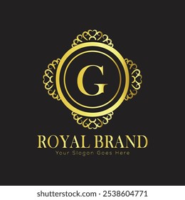 letter Initial G elegant luxury monogram logo 
