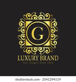 letter Initial G elegant luxury monogram logo 
