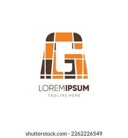 Letter Initial G Flooring Logo Design Vector Icon Graphic Emblem Illustration