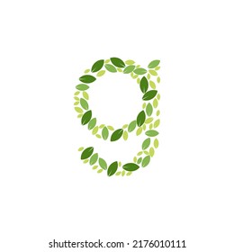 Letter Initial G Leaf Logo Design icon template