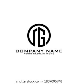 Letter Initial G logo icon design template.