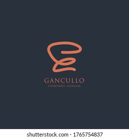 Letra Inicial G diseño elegante moderno diseño de logotipo
