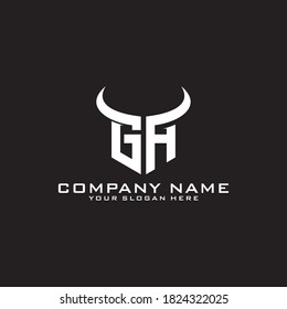 Letter Initial GA logo icon design template.