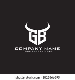 Letter Initial GB logo icon design template.