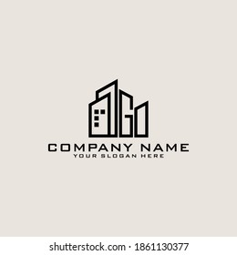 Letter Initial GO logo icon design template.
