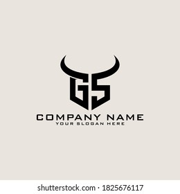 Letter Initial GS logo icon design template.
