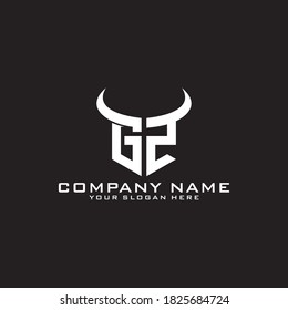 Letter Initial GZ logo icon design template.