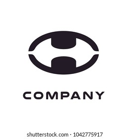 Letter Initial H Hero logo design vector