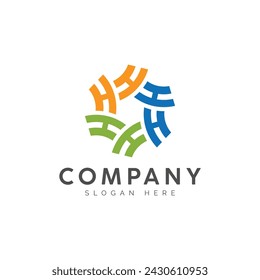 Letter Initial H logo design inspiration