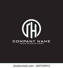 Letter Initial H logo icon design template.