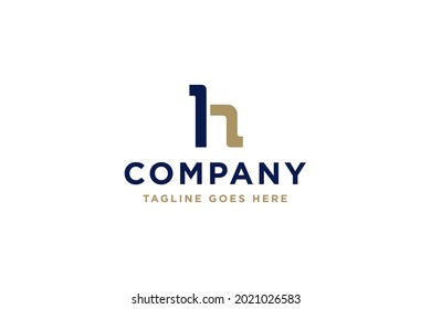 Letter Initial H modern elegant luxury logo design.