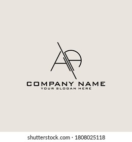 Letter Initial HA Logo Symbol-Design-Vorlage.