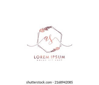 Letter AS Initial handwriting logo with signature and hand drawn style.