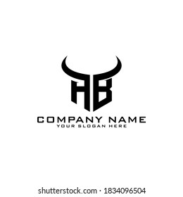 Letter Initial HB logo icon design template.