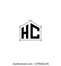 Letter Initial HC logo icon design template.