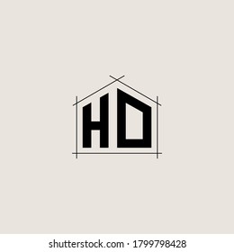 Letter Initial HD logo icon design template.