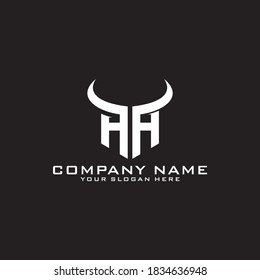 Letter Initial HH logo icon design template.