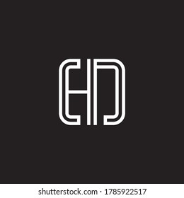 Carta Plantilla de diseño de iconos iniciales del logotipo de HN.